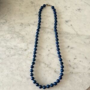 Indigo beaded necklace